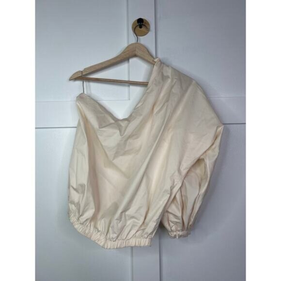 NWT Johanna Ortiz Elastic Waist Florencia One-Shoulder Top Ecru Cream Size: 8 - Picture 7 of 8